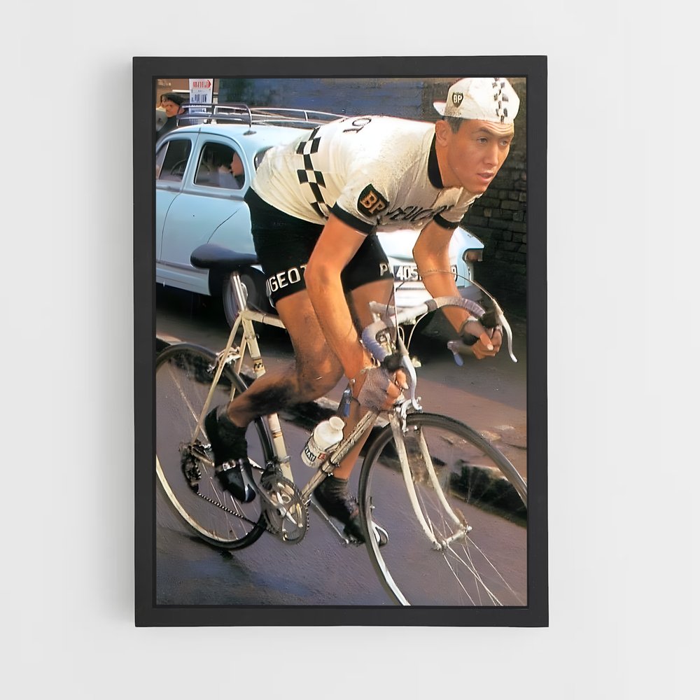Poster Eddy sur Deux Roues – affiche Cyclisme (vue 2)